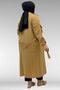 63006 Plus Size D Ring Detailed Muslin Trench Coat - Biscuit - 8