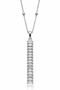 Silver Color Baguette Model Ball Chain Steel Necklace - 2