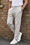 Men's Pleated Light Gray Trousers with Elastic Laces, Comfortable Fit, Casual Trousers Ls-23136 - 2