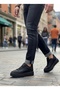 Lace-Up Parachute Fabric Men's Sports Shoes Black (Black Sole) - 2