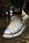 Lace-Up Printed Men's Sneakers Blue Spray