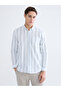 Nevavm Regular Fit Striped Dobby Men's Shirt with Difference