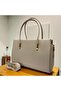 Women's Black Handbag with Shoulder Bag Gold Accessories, Stylish Classic for Daily & Office Use Bag Si - 4