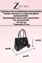 Women's Black Handbag with Shoulder Bag Gold Accessories, Stylish Classic for Daily & Office Use Bag Si - 2