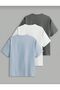 Blue White and Fume 3'Lu Oversized Unisex T-Shirt - 2