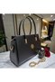Women's Black Handbag with Shoulder Bag Gold Accessories, Stylish Classic for Daily & Office Use Bag Si - 6
