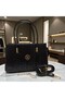 Women's Black Glittery El and Shoulder Bag Gold Detailed Stylish Evening Dress & Event Dress Bag Si