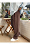 Modal Fabric Double Pleated Baggy Pants Brown - 3