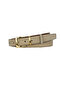 Genuine Leather , 3 cm Gold Color Set Buckled , Cream Suede , Sewn Classic Women's Set Belt I, 3Cmkla47 - 2
