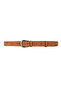 Genuine Leather , 3 cm Black Nickel Color Buckled , Cinnamon Suede , Stitched Classic Women's Belt I, 3Cmkla30 - 8