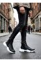 Elastic Men's Sports Boots Black (White Sole)