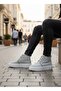 Lace-Up Fur-Lined Men's S Sneakers Boots Gray Sü Suede White Sole) - 4