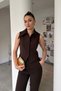 Premium New Season Vest Set Set - Brown - 3