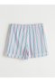 Peak New Season Shirt Collar Striped Women's Shorts Pajama Set - 5