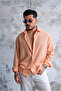 Kendinden Striped Linen Lookalike Oversized Shirt Orange - 2