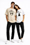 Lover Couple T-Shirt Mr Mrs Couple T-Shirt Marriage Engagement Promise Honeymoon Partner Couple Set Beige