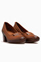 Women's Leather heeled daily casual shoe 26y 1911984y taba - 5