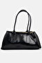 Women's Clutch Bag Black Leather Appearance Stylish Medium Size Suitable for Daily Use Women's Clutch Bag - 2