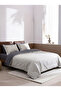 Mia 100% Cotton Double Duvet Cover Set Fitted Sheet 6 Pieces