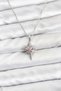 316L Steel Silver Color Zircon Stone Pole Star Model Women's Necklace - Tj-Bko10912 - 2