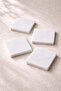 Marble Coasters Set of 4 10X10 cm White Marble Coffee Tea Water Cup Coasters 1.3 cm Thickness - 2