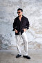 Hidden Pat Wrinkled Look Oversized Shirt Black - 2