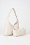 Women's Cream Turna Organizer with Faux Leather Snap Closure Hooks and Shoulder Bag Hand Sleeves