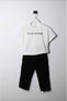 Lily Co Black-White T-Shirt Pants Set