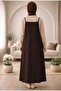 Women's Bitter Brown Gilet Dress with Adjustable Strap - 2