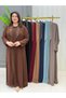 Big Size Collar Detail Dress with Stones - 4