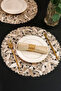 Set of 6 Placemat I Supla Round Gold 38 cm – Acr-625/20 - 4