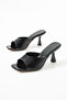 Black blunt nose woman Heeled Shoes - 3