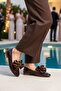 Coffee Bow Ribbon Women's Ballet Flats - 3