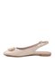 Beige Patent Leather Women's Ballerinas - 4
