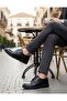 Lace-Up Casual Men's Shoes Black (Black Sole) - 2