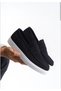 Belted Men's Casual Shoes Black S Suede (White Sole) - 3