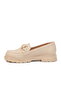 Beige women's casual shoes - 4