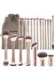 20 PCS Foundation Makeup Brush Set, Double-ended Kabuki Contour Brush for Liquid Powder Conce