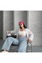 Women's High-Waist Jean Denim Palazzo Pants - 3