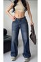 Women's High-Waist Jean Denim Palazzo Pants - 3