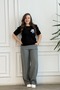 Elastic Waist Wide-Leg Cotton Trousers - 2