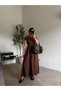 Coffee brown short sleeve Poplin dress