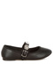 Women Charms Embellished Flat Mary Janes In Black - 2