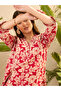 Red Floral Printed Pure Cotton Top and Trousers Co-Ords - 5