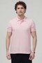 Men's Polo Collar Brand Printed 100% Cotton T-Shirt Pink - 26Y 2127 - 7
