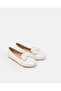 Girls White Bow Detail Ballerinas - 2