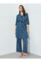 Pack of 3 - Cotton Striped Cami, Pants and Robe Set - 3