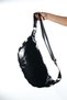 Venta Black White Striped Women's Large Waist Bag - 5