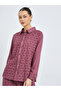 Purple Embroidered Eyelet Cotton Shirt - 3