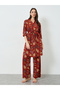 Pack of 3 - Cotton Floral Cami, Pants and Robe Set - 3